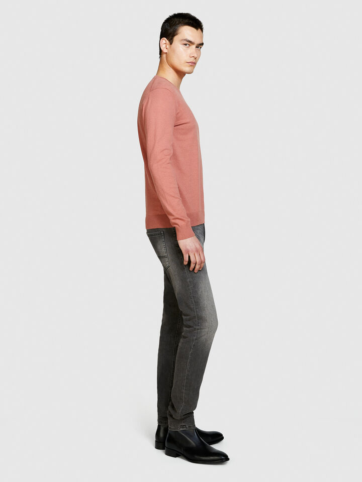 Slim fit sweater - men's crew neck sweaters - Salmon | Sisley image number 2